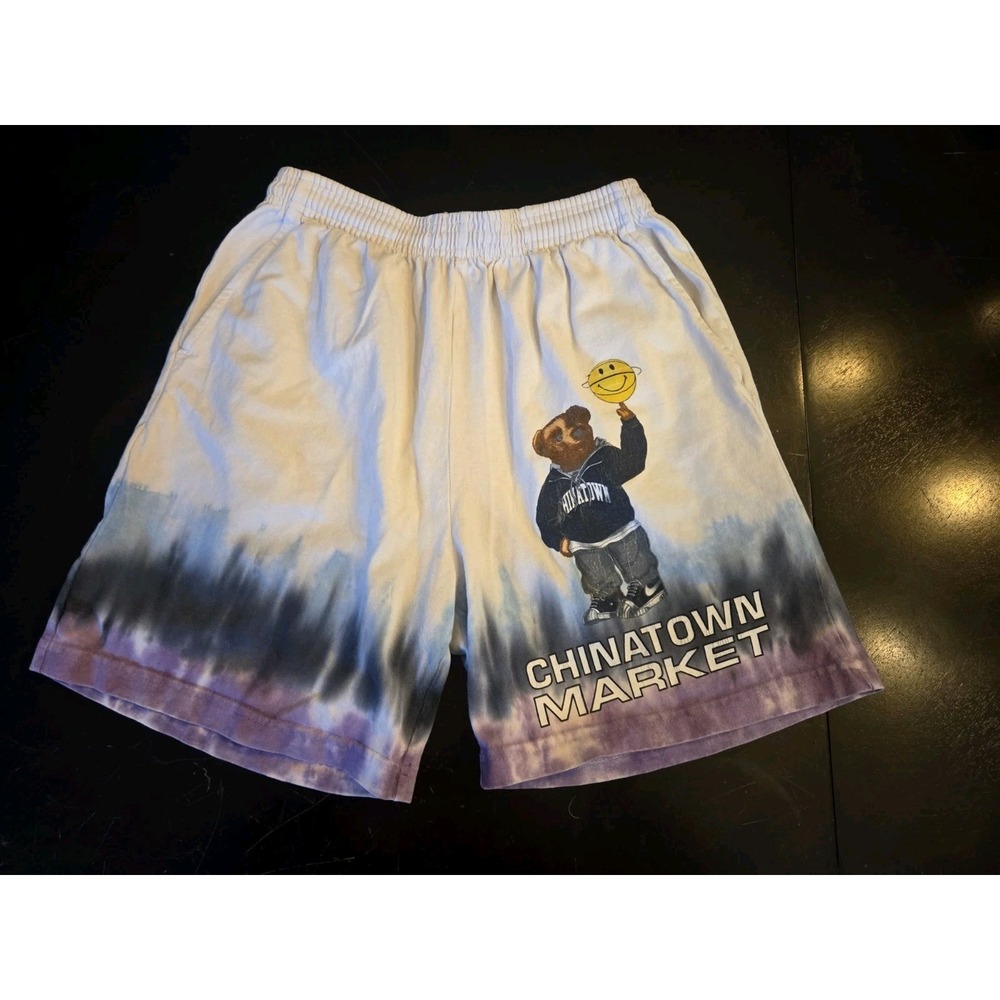 Chinattown Market Y2K Smiley Bear‎ Tie-Dye Shorts Mens Size S